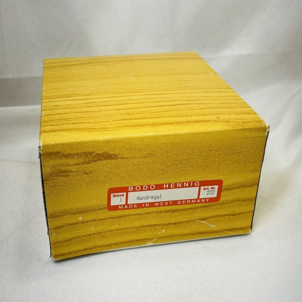 Bodo Hennig Dollhouse 232 Wandregal With Only One Drawer Original Box Wall Shelf - Picture 12 of 12